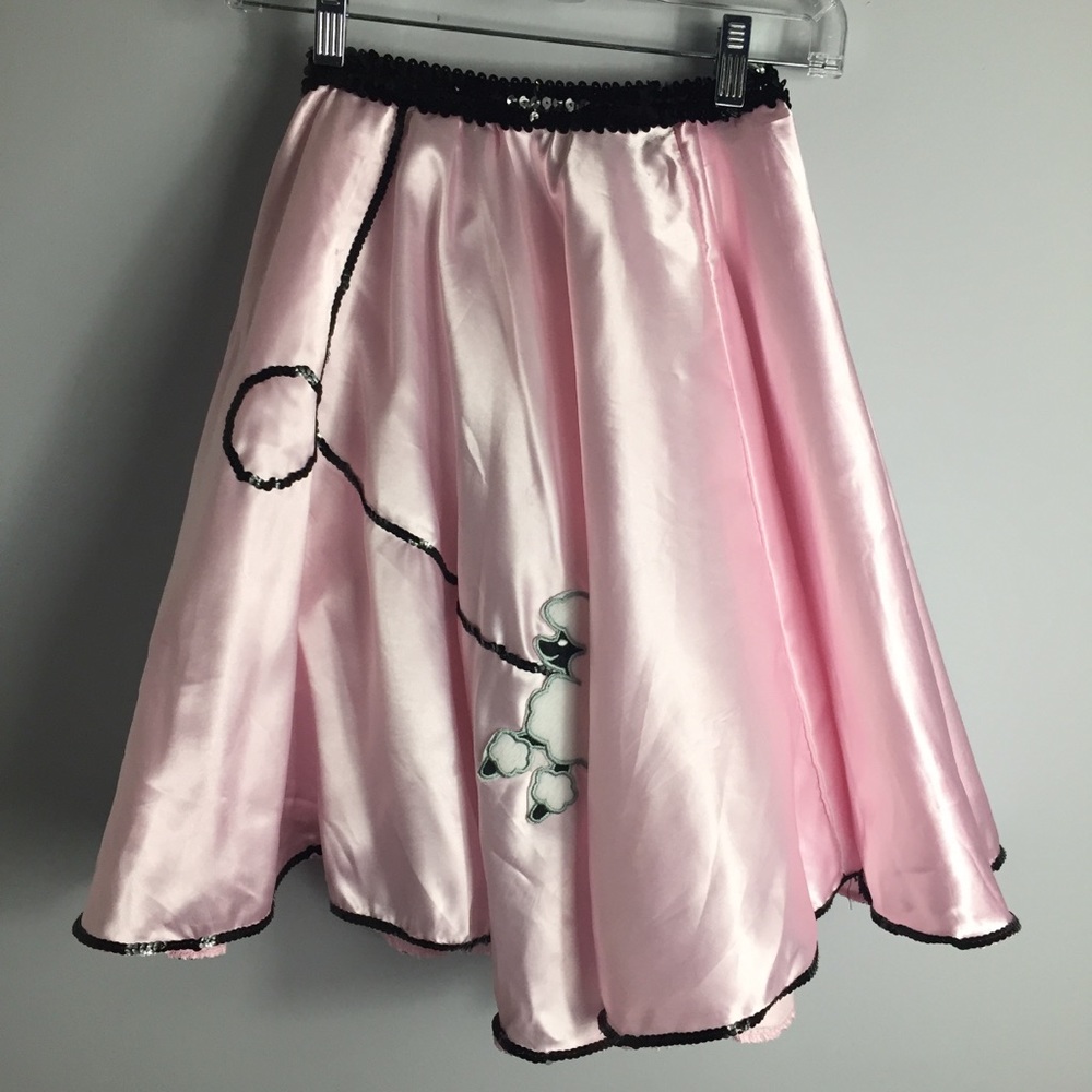 Girls Satin Poodle Skirt